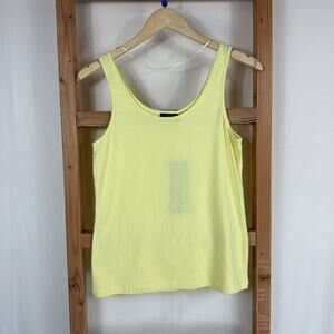 NWT Yesta Yellow Scoop Neck Tank Top Size 20W Sleeveless Basic Camisole Summer